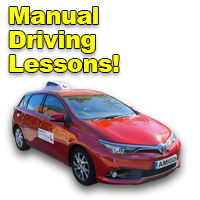 Driving lesson car in Bagshot